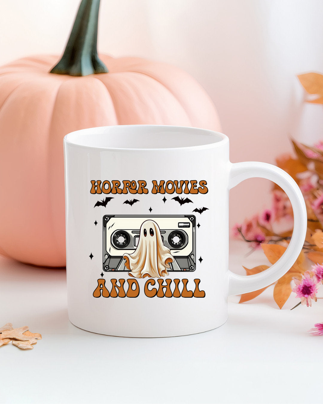 Halloween Mug, Spooky, Pumpkin, Ghost, Mug, Spooky Gift, Halloween Gift, Retro Cartoon, Emo, Fall Vibes, Autumnal, Tea, Coffee, Seasonal