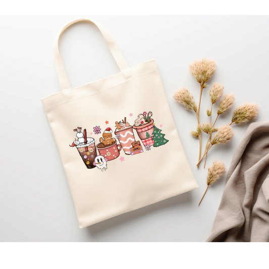 christmas coffee mug tote bag