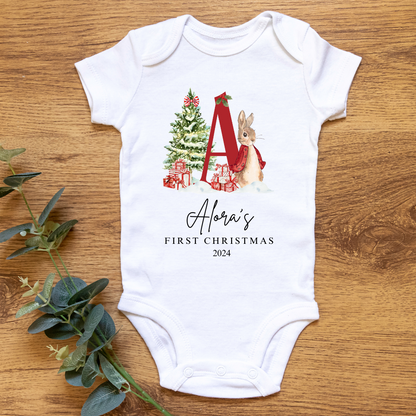 First Christmas Baby Vest