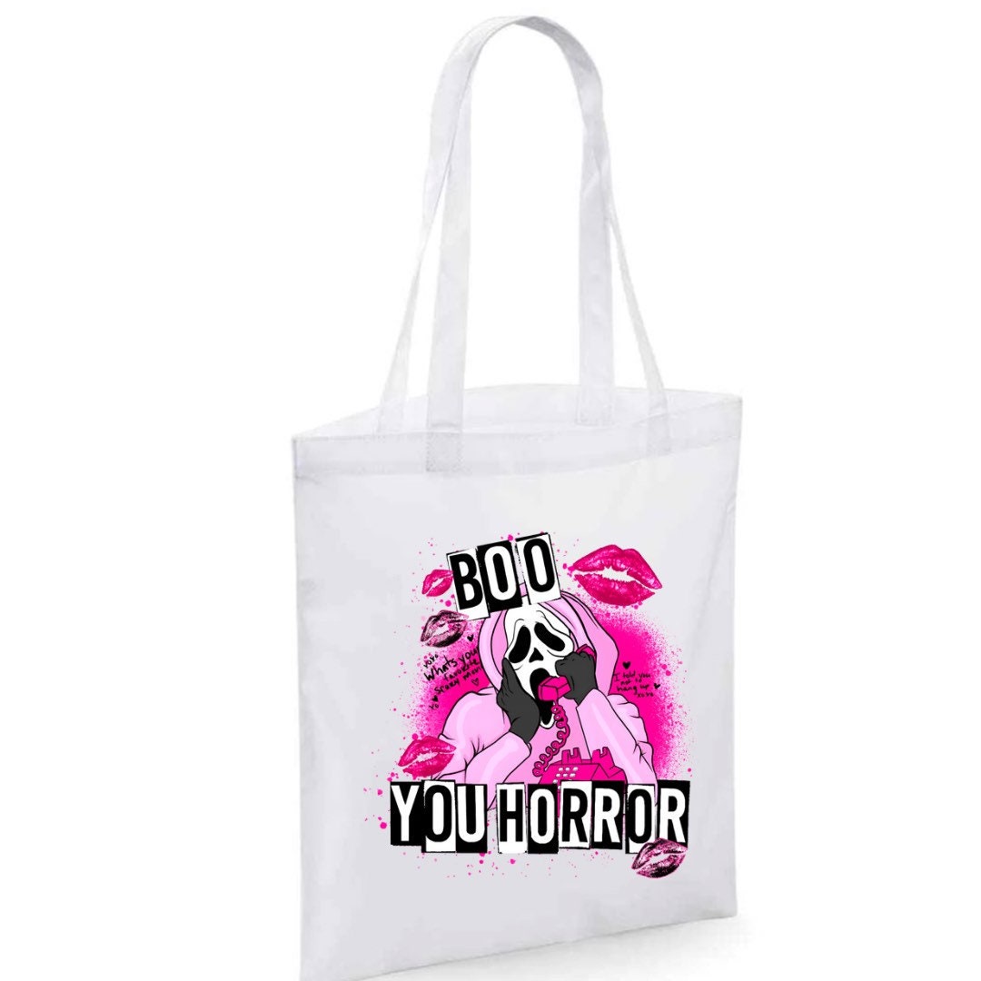 Boo you horror tote bag